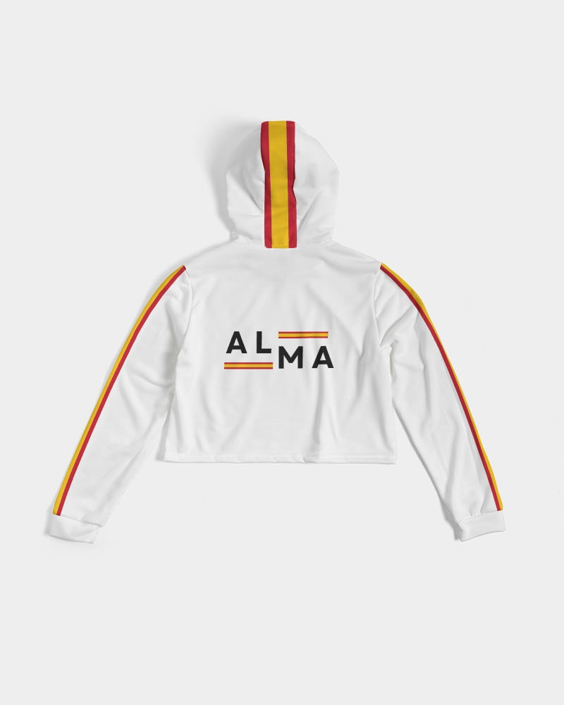 spain Women's All-Over Print Cropped Hoodie