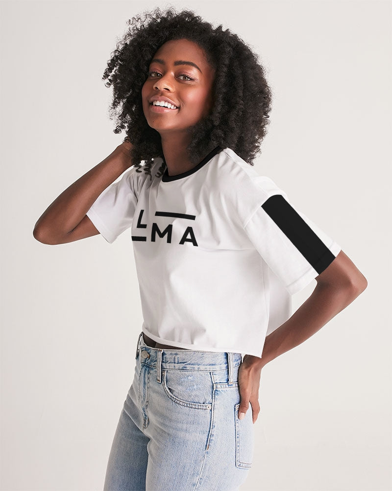 ALMA B/W Ladies Cropped Tee