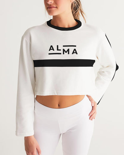 ALMA B/W Ladies Cropped Sweatshirt