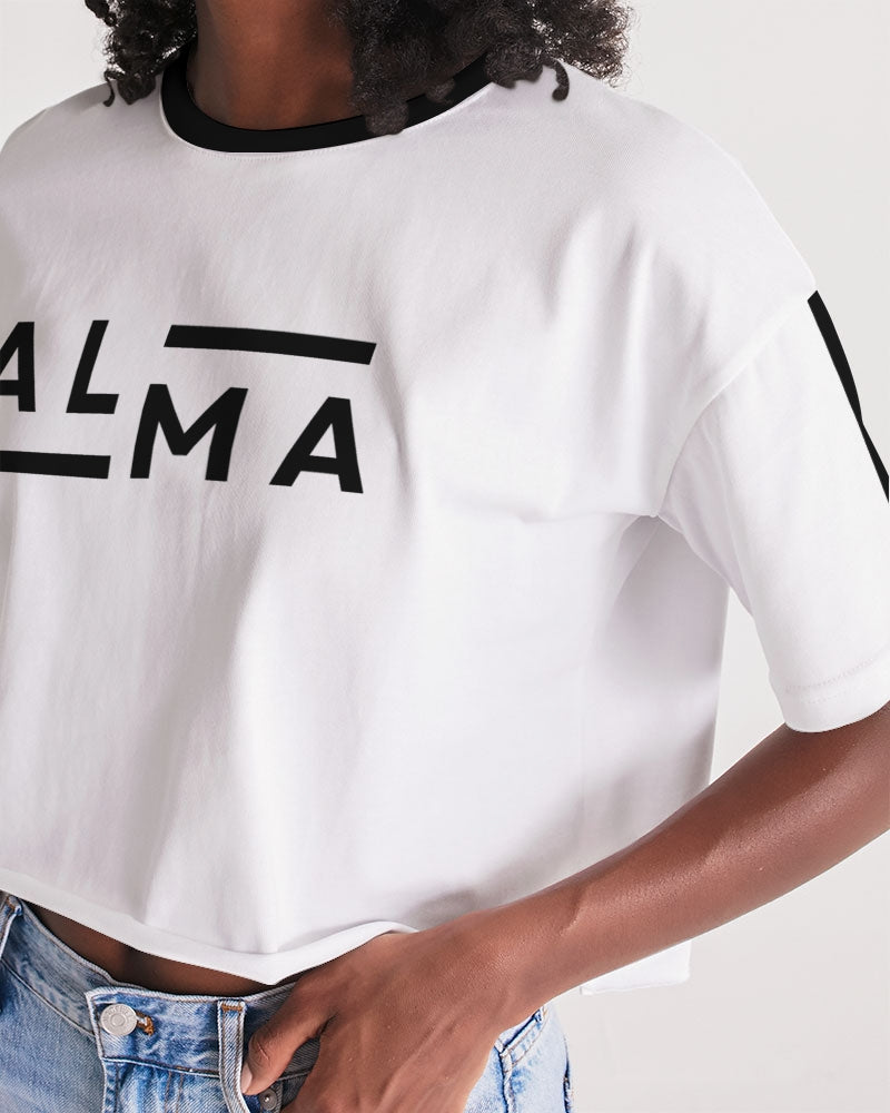 ALMA B/W Ladies Cropped Tee