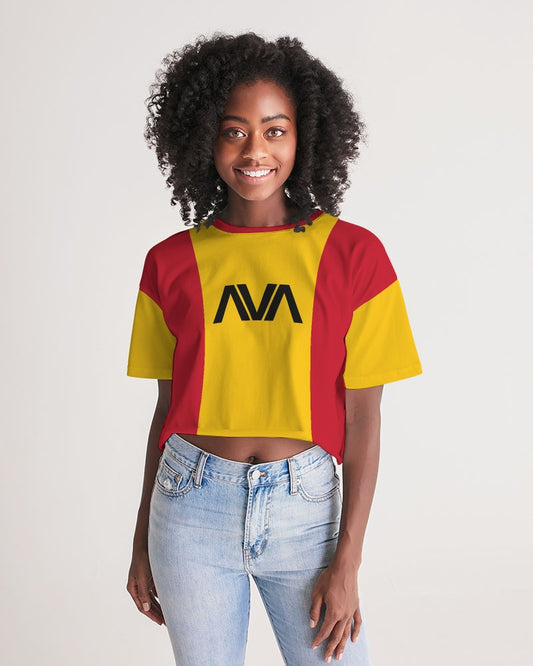 SPAIN Women's All-Over Print Lounge Cropped Tee