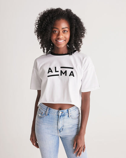 ALMA B/W Ladies Cropped Tee