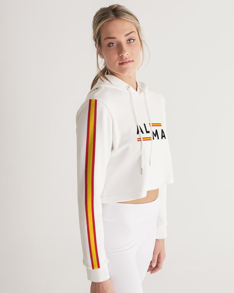 spain Women's All-Over Print Cropped Hoodie