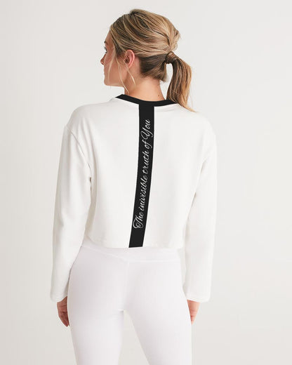 ALMA B/W Ladies Cropped Sweatshirt