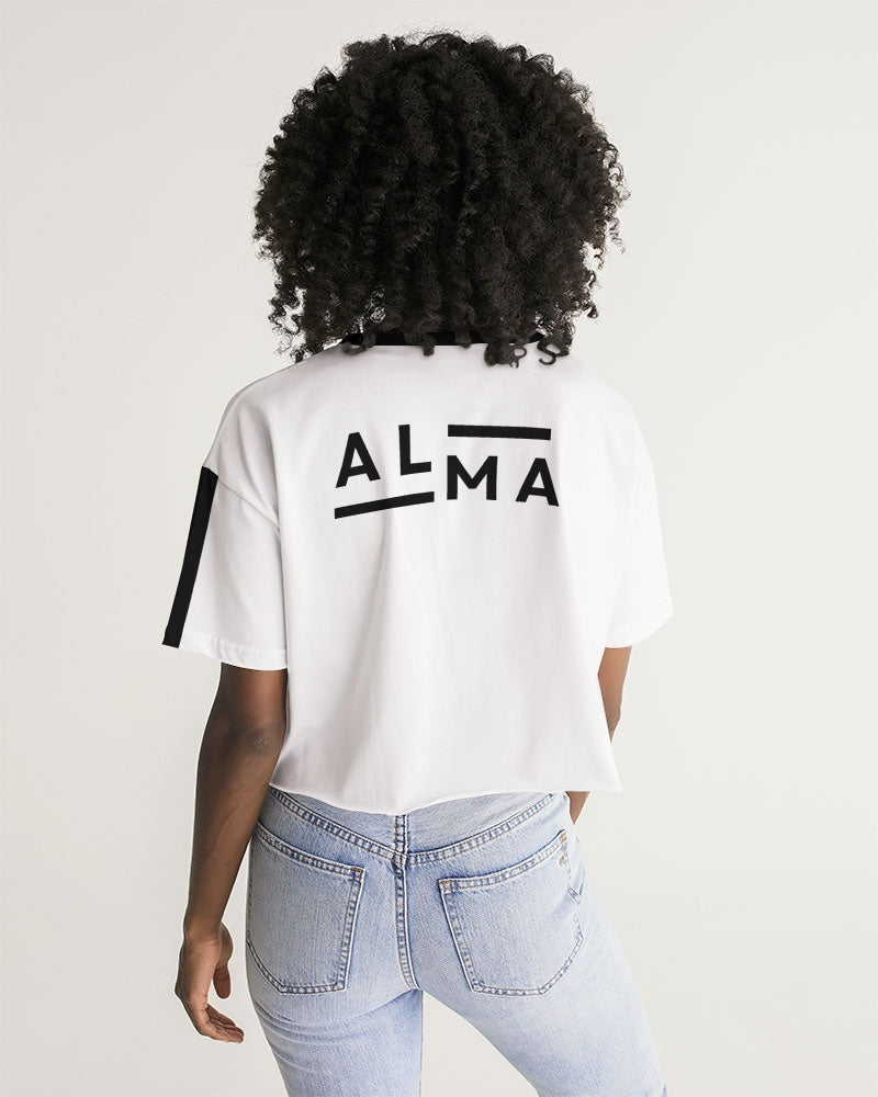 ALMA B/W Ladies Cropped Tee