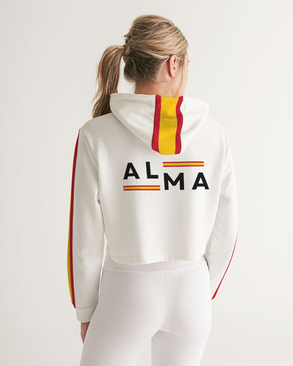 spain Women's All-Over Print Cropped Hoodie